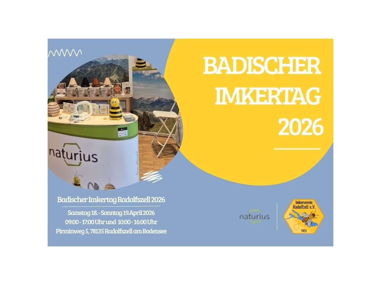Badischer Imkertag 18.+19. April 2026 mit NATURIUS - Badischer Imkertag 2026
