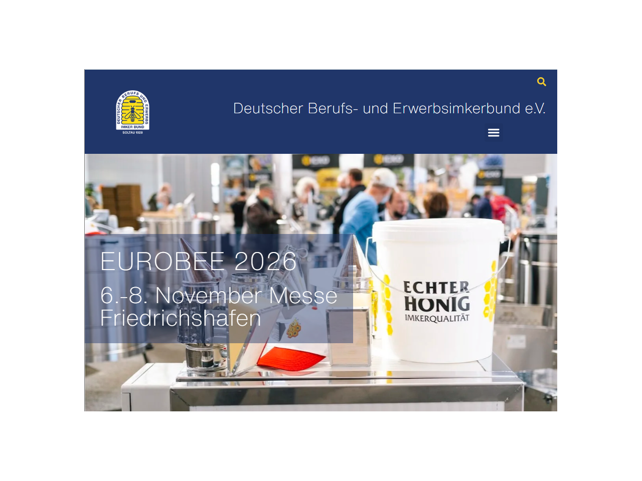 6. internat. Imkermesse eurobee 6.-8.11.2026 in Friedrichshafen mit NATURIUS - 6. eurobee in Friedrichshafen