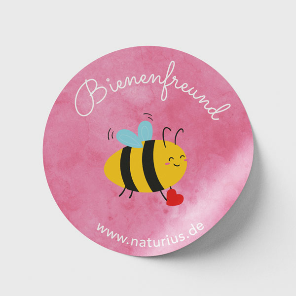 Bienenfreund Sticker pink