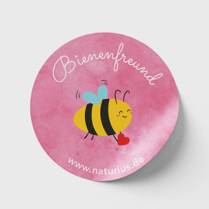 Bienenfreund Sticker pink