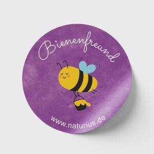 Bienenfreund Sticker pink